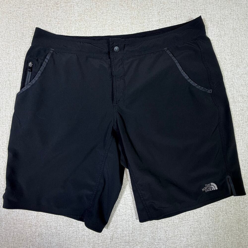 The North Face Men's 38 Black Nylon 3 Pocket Outdoor Hiking Shorts Trail Casual